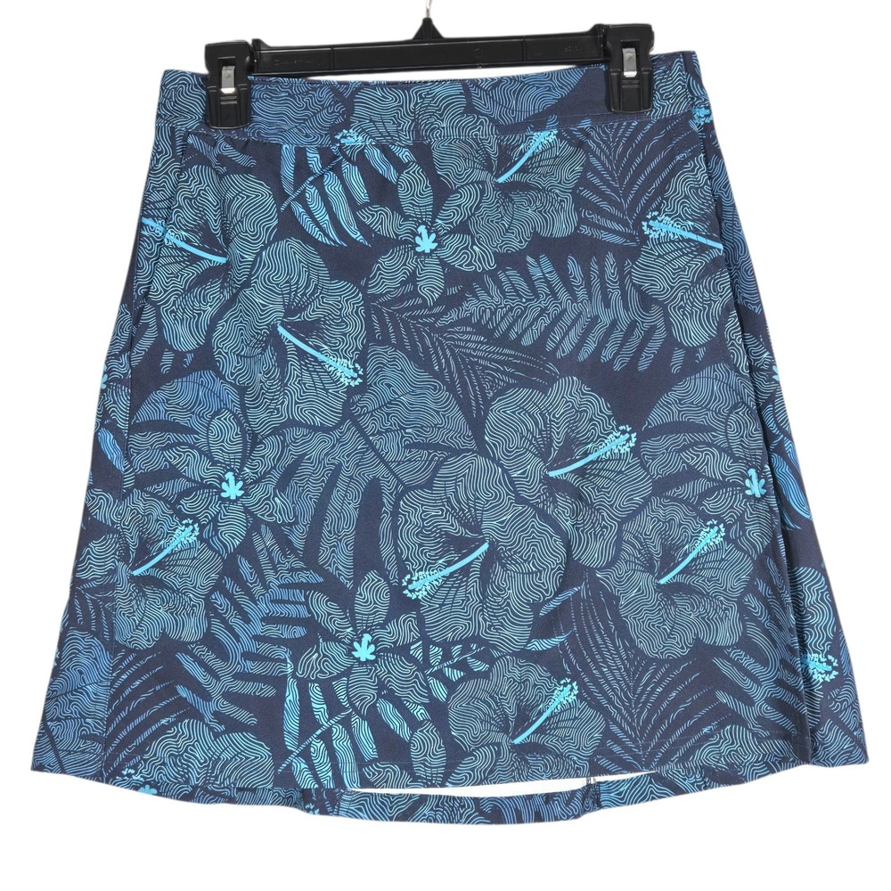 RipSkirt Hawaii Wrap Skirt S Blue Tropical Floral Athletic Beach Coastal Resort